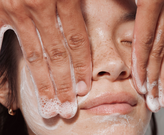 Heyday facials start with a double cleanse