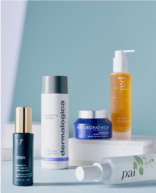 Clinically proven skincare products are available for purchase at Heyday