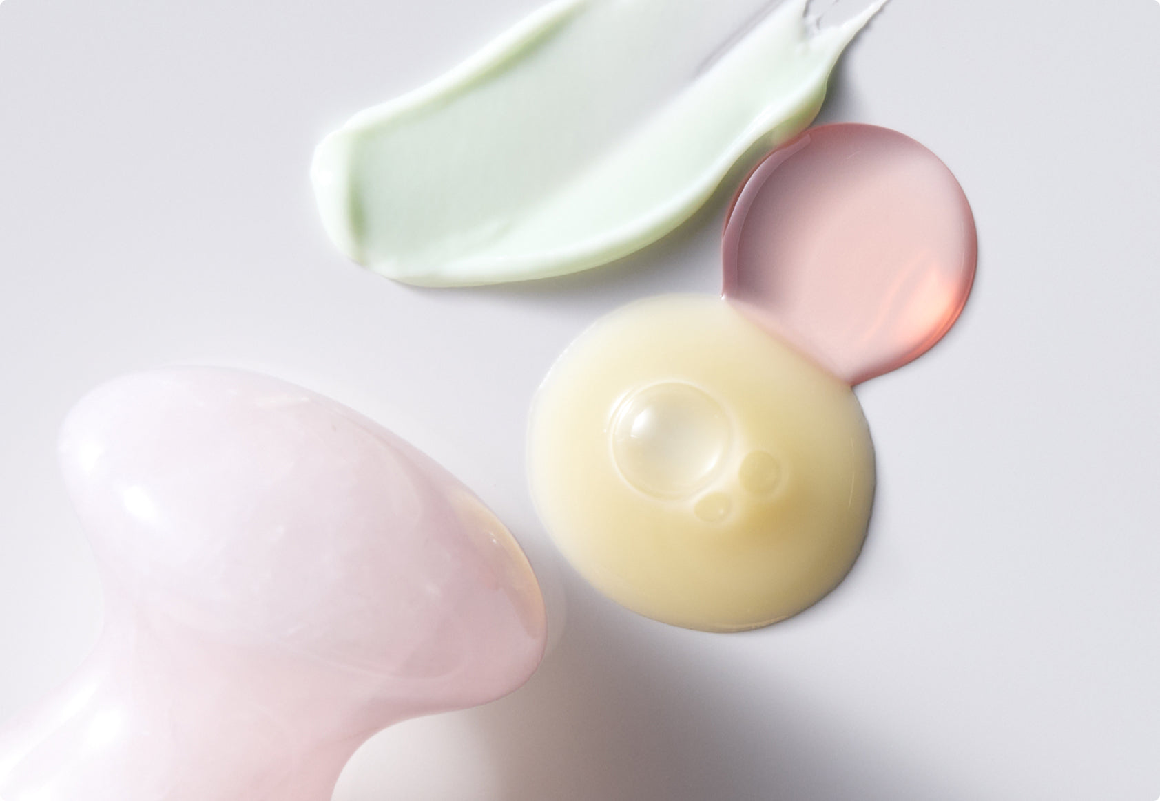 Product texture shot of clinically proven skincare formulas used in Heyday facials