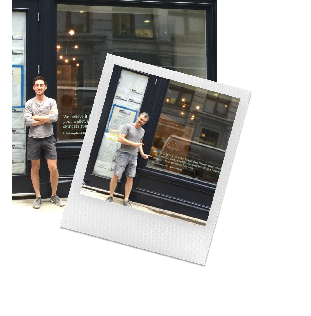 Heyday founders outside the first Heyday facial studio