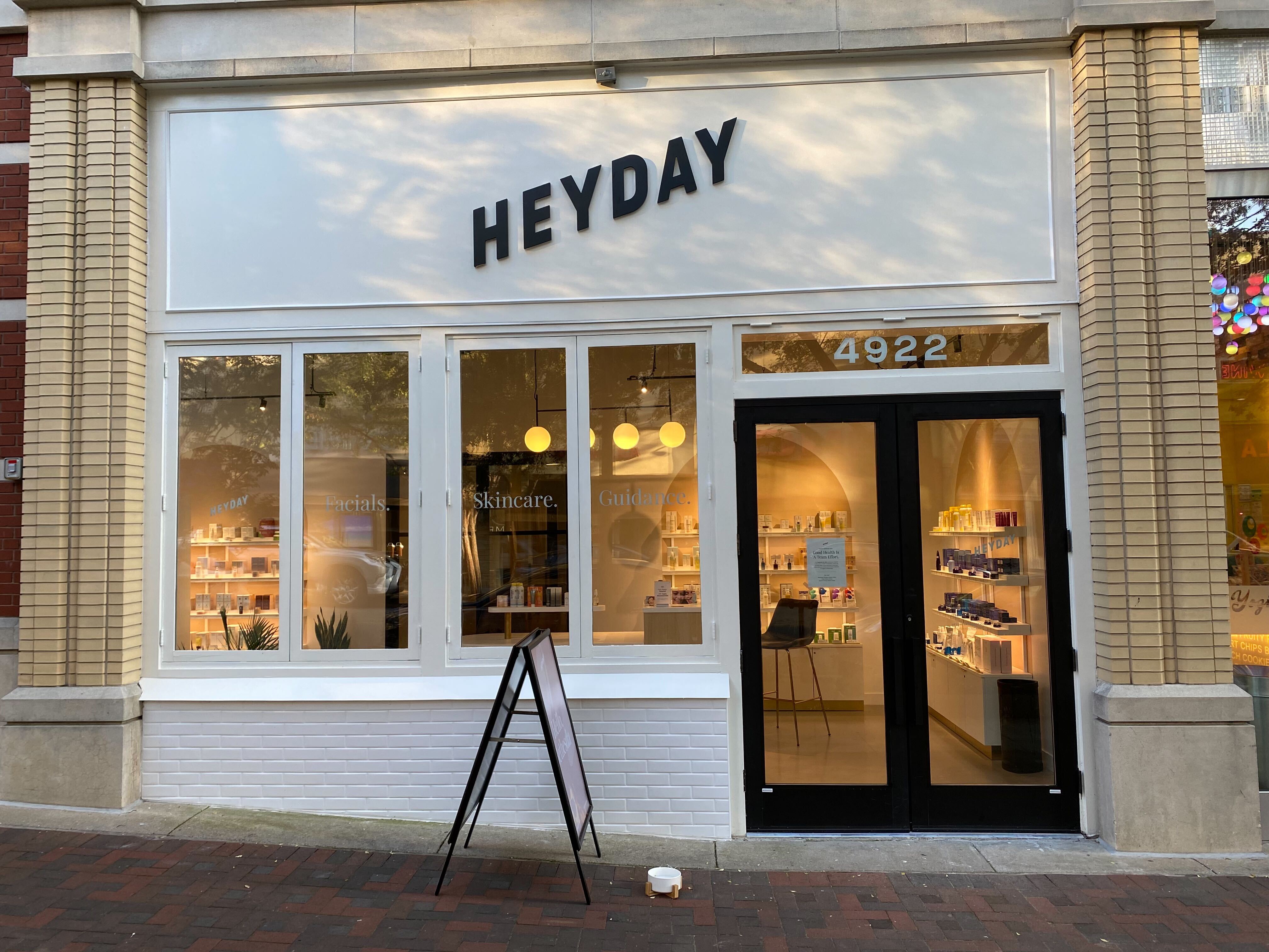 Heyday Skincare storefront logo