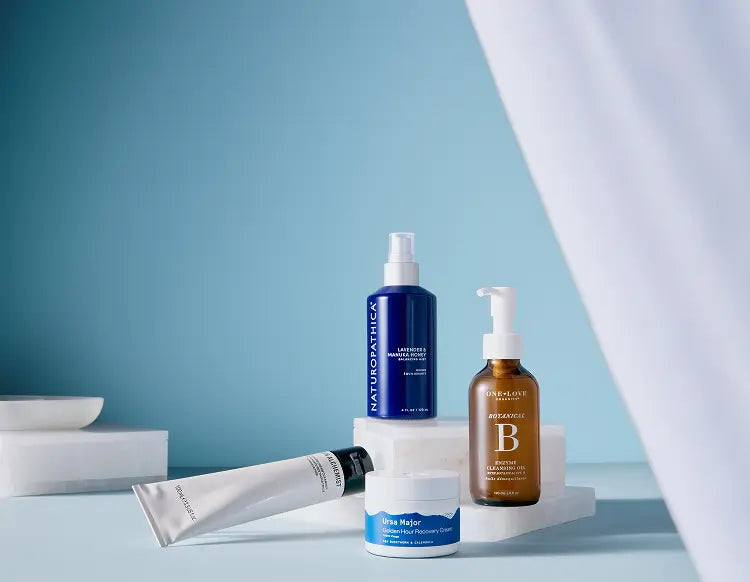 Skincare products are sold at Heyday