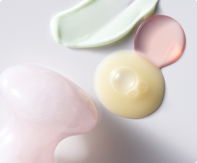 Product texture shot of clinically proven skincare formulas used in Heyday facials