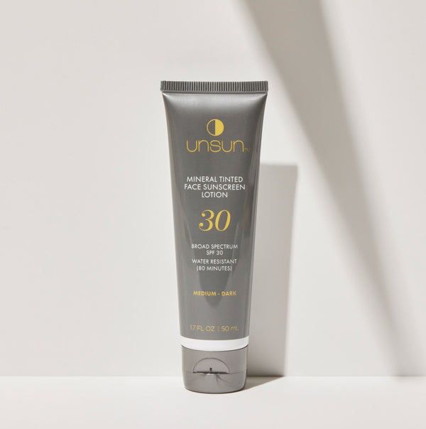 Mineral Tinted Face Sunscreen in "Medium/Dark"
